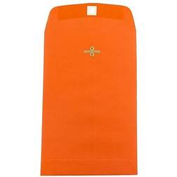 Jam Paper 6 x 9 Clasp Envelopes Orange 25/Pack