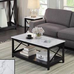 Convenience Concepts Oxford White Black Coffee Table