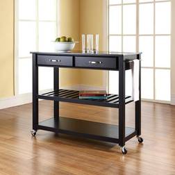 Crosley Solid Granite Top Cart Island Trolley Table