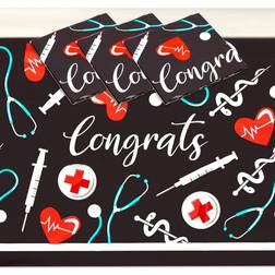 Sparkle 2023 nurse graduation party supplies, congrats table covers 54 x 108 in, 3x