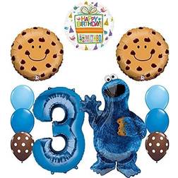 Mayflower Sesame street cookie monsters 3rd birthday party supplies