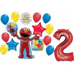 Elmo and Friends 2nd Birthday Party Supplies Balloon Bouquet Decorations