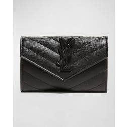 Saint Laurent Small Monogram Envelope Wallet - BLACK