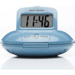 Sonic Alert Shaker Clock Portable Compact Design with Digital Display Jade