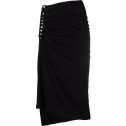 Rabanne Asymmetric Midi Skirt - Black