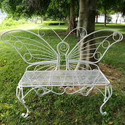 Hi-Line Gift Ltd. Butterfly Metal Garden Bench