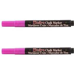 Jam Paper Marvy Uchida Fine Point Chalk Markers Neon Yellow 2/Pack