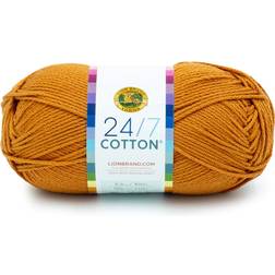 Lion Brand 24/7 cotton yarn-amber -761-186