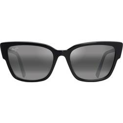 Maui Jim Kou Polarized Cat Eye Sunglasses, Black