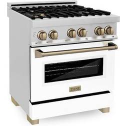 ZLINE ZLINE Autograph Edition Dual Fuel Range RAZ-WM-30 Stainless Steel, White