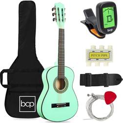 Best Choice Products 30in Kids Acoustic Guitar Beginner Starter Kit with Tuner Strap Case Strings SoCal Green