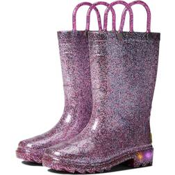 Western Chief Unisex-Child Lighted Rain Boots Toddler/Little Kid Multi Glitter Toddler