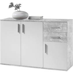 Stella Trading Bobby Concrete/White Sideboard 120x82cm