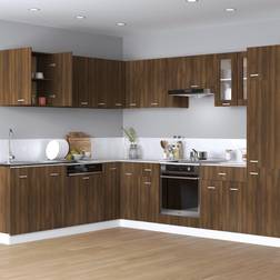 vidaXL brown oak Hanging Engineered Wood Kitchen Wall Cabinet