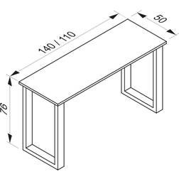 VCM Lona U-feet Skrivebord