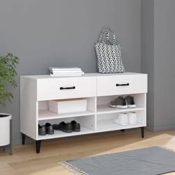 vidaXL Cabinet White Engineered Wood Shoe Rack