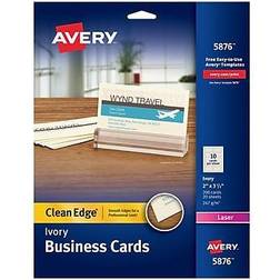 Avery 5876 Clean Edge Laser Business Cards, 2