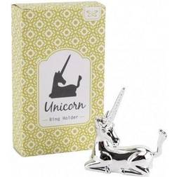 The Home Fusion Company Jewellery Ring Organiser Unicorn Silver Plated Storage Stand Display