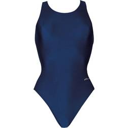 Dolfin Womens Basic Solid Red Performance Back One Piece - Navy