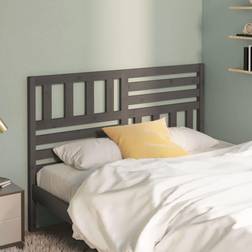 vidaXL grey, 126 Solid Pine Bed Headboard