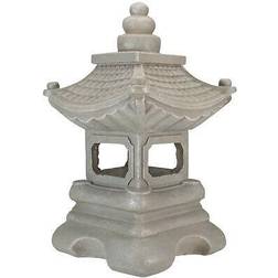 Northlight 13.5" Dark Gray Pagoda Outdoor Garden Statue