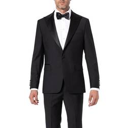 Oscar Jacobson Men's Elder Smoking Blazer - Black