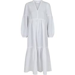 Neo Noir Klaudia Linen Dress - White