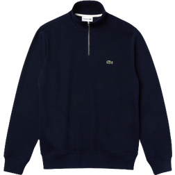 Lacoste Men's Zippered Stand-Up Collar Sweatshirt - Navy Blue