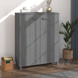 vidaXL Skoskap Hamar Mørkegrå 85 x 40 x 108 cm Heltre Furu Skohylle