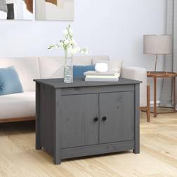 vidaXL Grey Solid Wood Pine Coffee Table