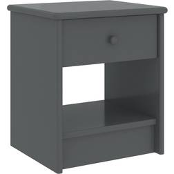 vidaXL massivt mørkegrå Sengebord 30x40cm
