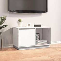 vidaXL white Solid Wood Pine TV Bench