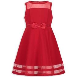 Calvin Klein Little Girl's Illusion Mesh-Hem Dress - Cherry