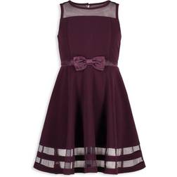 Calvin Klein Little Girl's Illusion Mesh-Hem Dress - Dark Purple