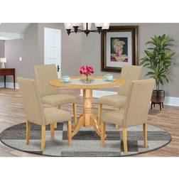 East West Furniture DLDR5-OAK-16 Kitchen Chair