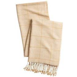 Jessica London Long Scarf - Soft Camel Windowpane