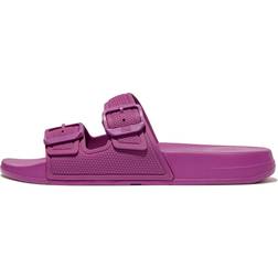 Fitflop Women's Womens iQUSHION Adjustable Buckle Sliders Miami Violet