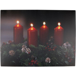 Northlight Seasonal Pre-Lit Red & Black Flickering Christmas Candlestick