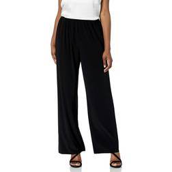 Alex Evenings Matte Jersey Straight Leg Long Pant - Black