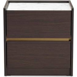 Baxton Studio Nightstands Dark Bedside Table