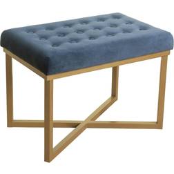 HomePop Metal Ottoman Settee Bench