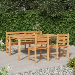 vidaXL Solid Wood Teak Garden 200 cm Patio Dining Set