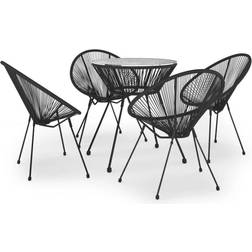 vidaXL 5 Garden Patio Dining Set, 1 Table incl. 4 Chairs