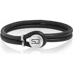 Sif Jakobs Damarmband Br458-bl-bk-19_5 Svart Läder 19,5 Cm