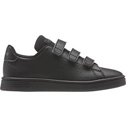 adidas Kid's Advantage Court Lifestyle Hook & Loop - Core Black/Core Black/Grey Six