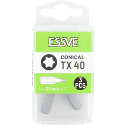 Essve Bits TX, 25mm, Konisk, 3st/frp TX40, 25mm-3st/förp