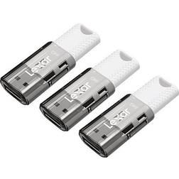 LEXAR jumpdrive s60 usb 2.0 flash drives, 64gb, black, 3pk