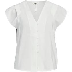 Object Sy V-Neck Topt - Cloud Dancer