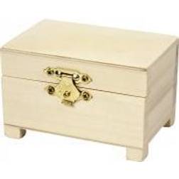 Creativ Company Trækasser låg 6x9x6cm skattekiste 3stk Opbevaringsboks 3stk