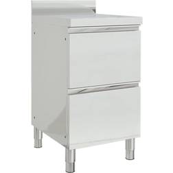 vidaXL Armoire de cuisine commerciale avec 2 tiroirs Acier inoxydable
